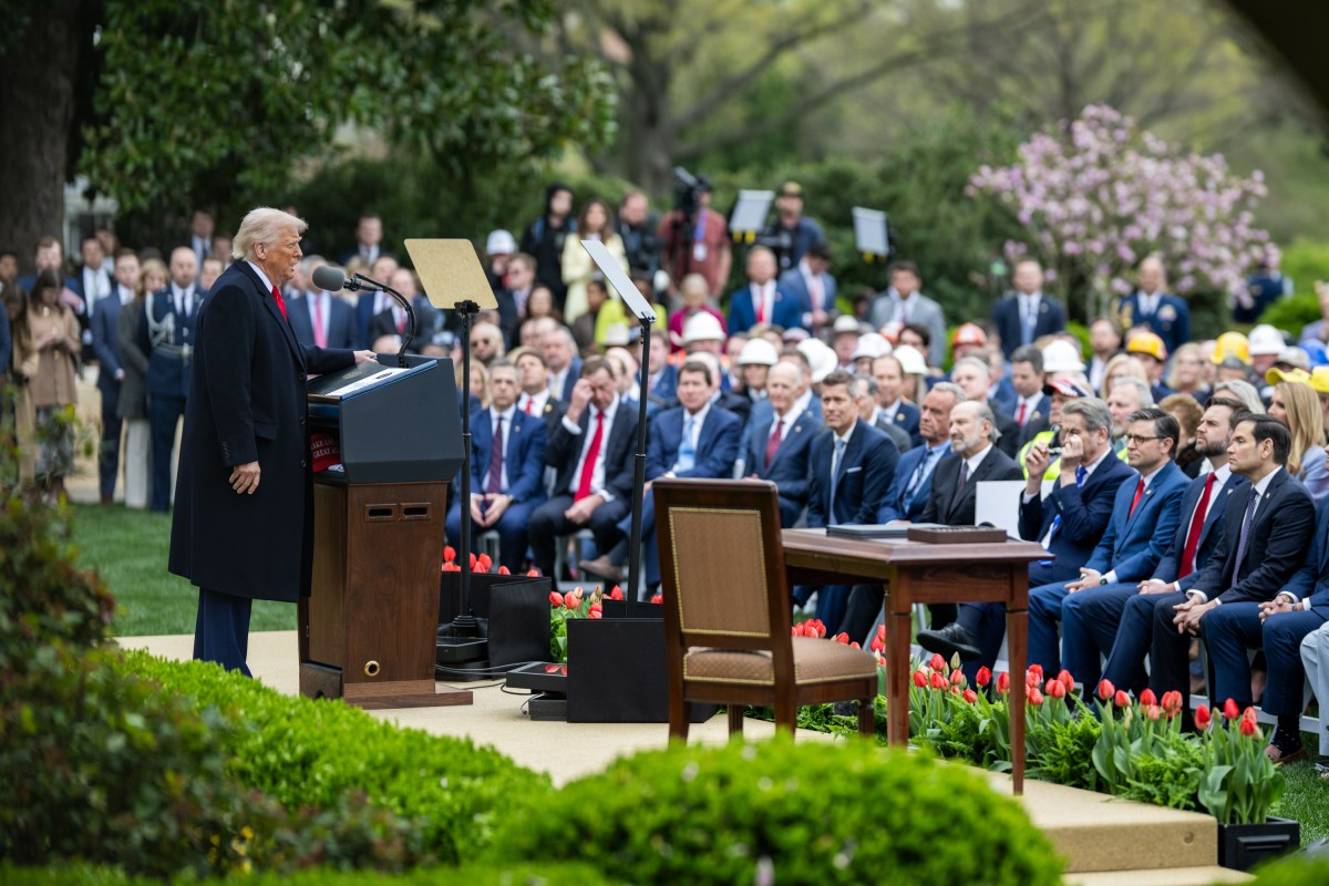 President Donald Trump signs an Executive Order on the Administration’s tariff plans at a “Make America Wealthy Again” event, Wednesday, April 2, 2025, in the White House Rose Garden. (Official White House Photo by Daniel Torok)