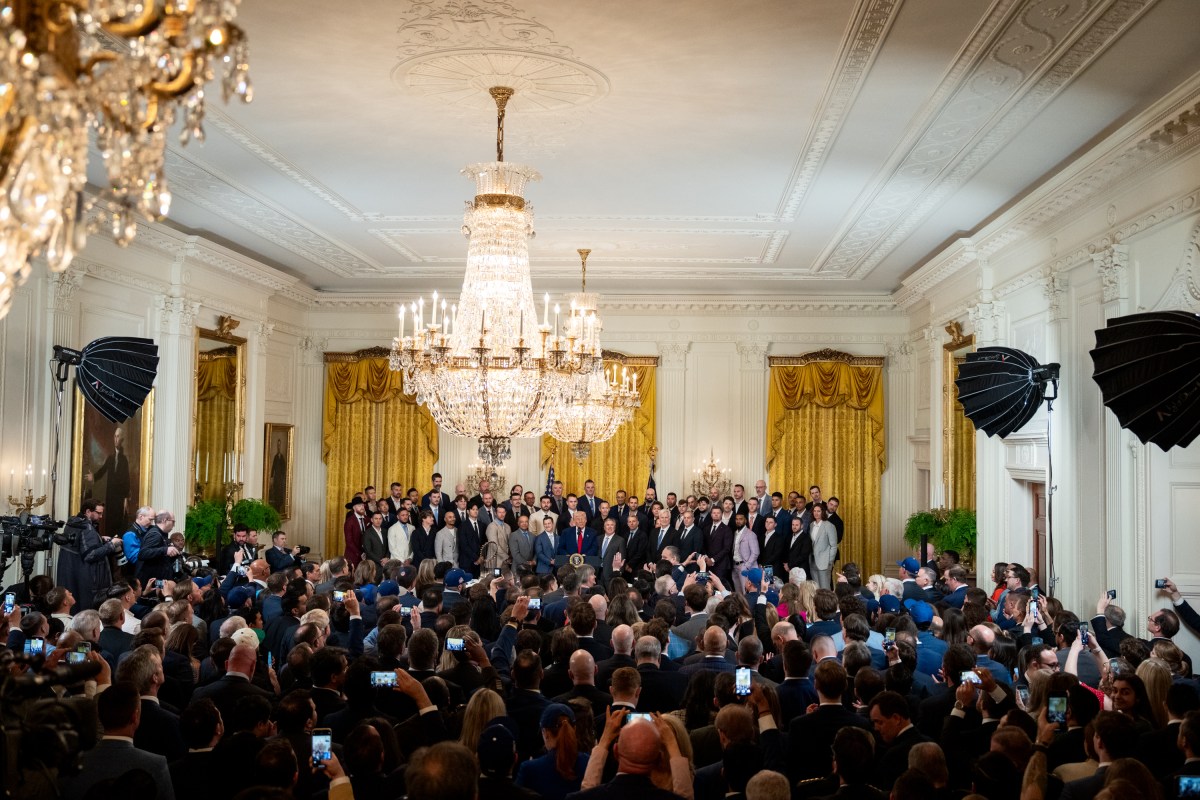 President Donald Trump and senior staff greet Israeli Prime Minister Benjamin Netanyahu, Monday, April 7, 2025, in the West Wing Lobby of the White House. (Official White House Photo by Joyce N. Boghosian)
