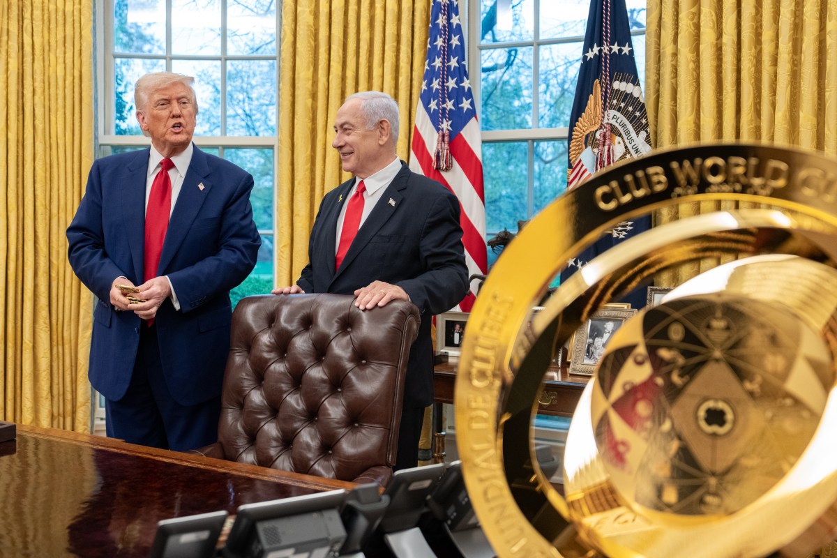 Vice President JD Vance attends a bilateral meeting with President Donald Trump and Israeli Prime Minister Benjamin Netanyahu, Monday, April 7, 2025, in the Oval Office. (Official White House Photo by Emily J. Higgins)