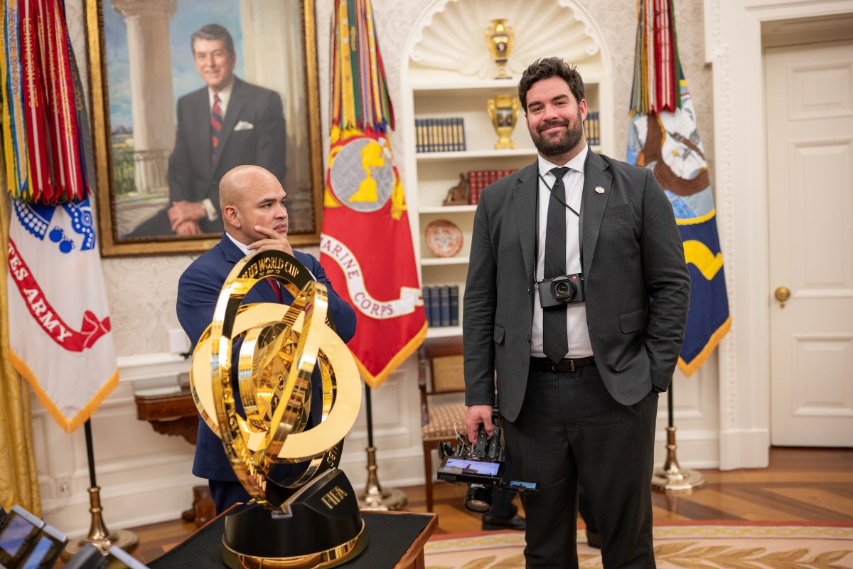 President Donald Trump greets Israeli Prime Minister Benjamin Netanyahu, Monday, April 7, 2025, in the West Wing Lobby of the White House. (Official White House Photo by Daniel Torok)