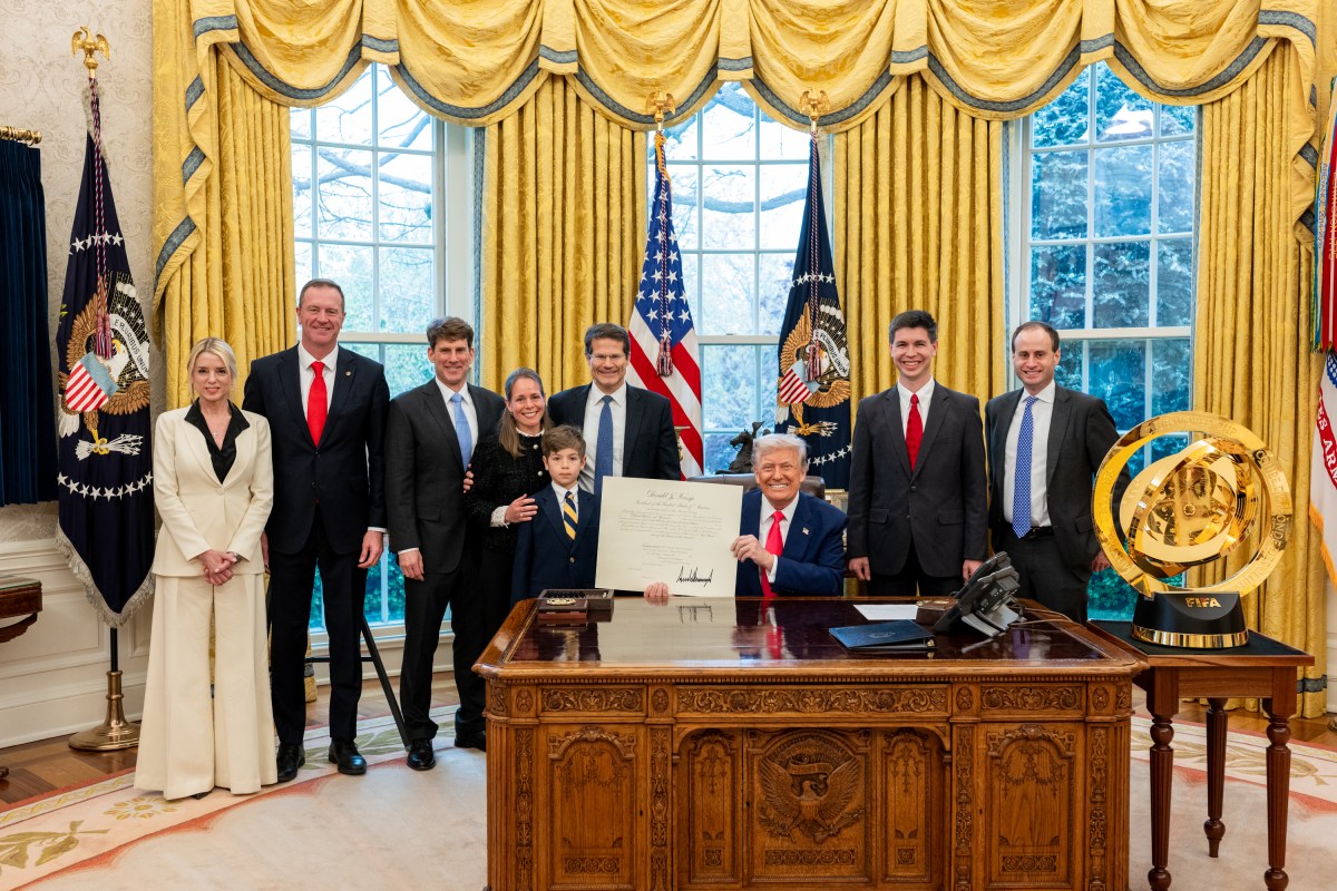 President Donald Trump participates in the swearing-in ceremony for Solicitor General Dean John Sauer, Thursday, April 10, 2025, in the Oval Office. (Official White House Photo by Joyce N. Boghosian)