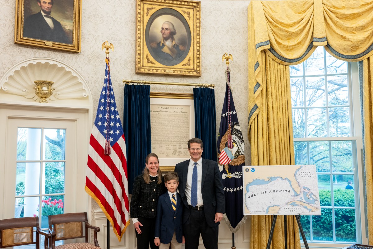 President Donald Trump participates in the swearing-in ceremony for Solicitor General Dean John Sauer, Thursday, April 10, 2025, in the Oval Office. (Official White House Photo by Joyce N. Boghosian)