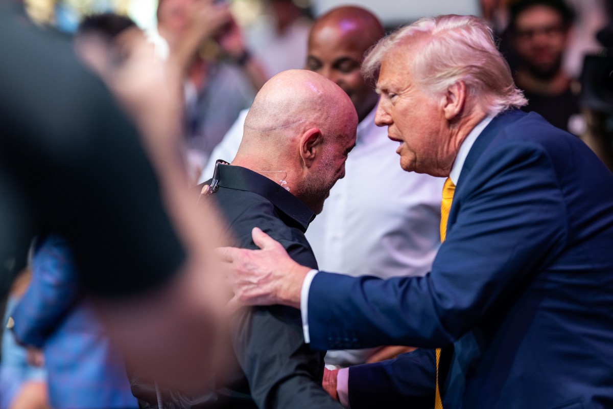 President Donald Trump attends UFC 314 at the Kaseya Center in Miami, Florida, Saturday, April 12, 2025. (Official White House Photo by Daniel Torok)