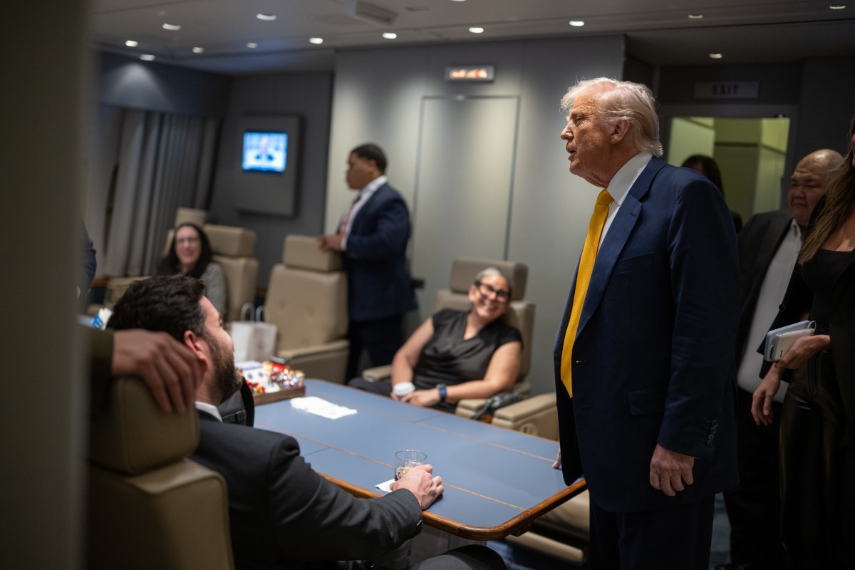 President Donald Trump attends UFC 314 at the Kaseya Center in Miami, Florida, Saturday, April 12, 2025. (Official White House Photo by Daniel Torok)
