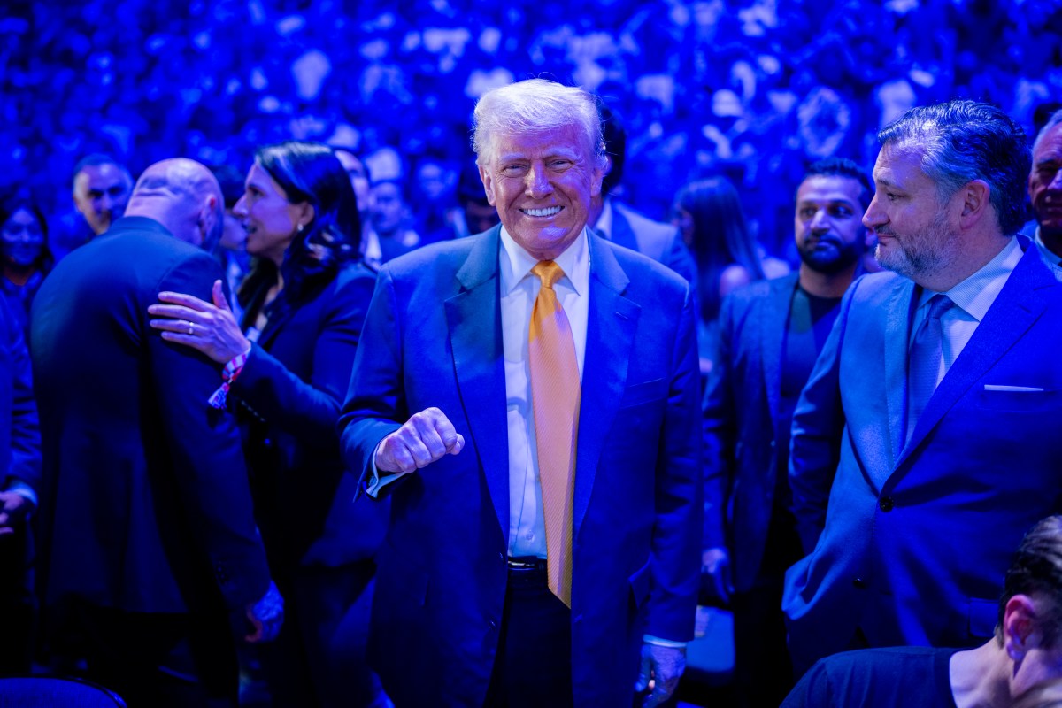 President Donald Trump attends UFC 314 at the Kaseya Center in Miami, Florida, Saturday, April 12, 2025. (Official White House Photo by Daniel Torok)