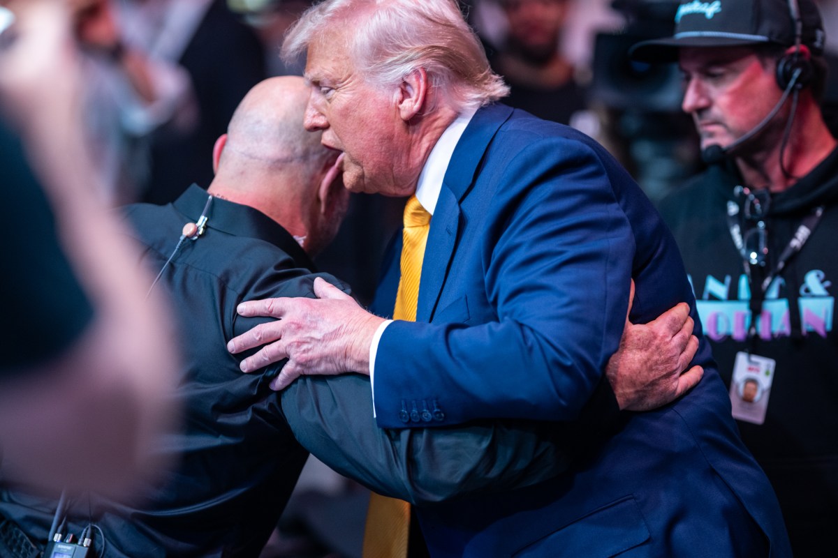 President Donald Trump attends UFC 314 at the Kaseya Center in Miami, Florida, Saturday, April 12, 2025. (Official White House Photo by Daniel Torok)