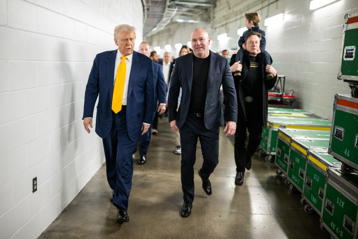 President Donald Trump attends UFC 314 at the Kaseya Center in Miami, Florida, Saturday, April 12, 2025. (Official White House Photo by Daniel Torok)