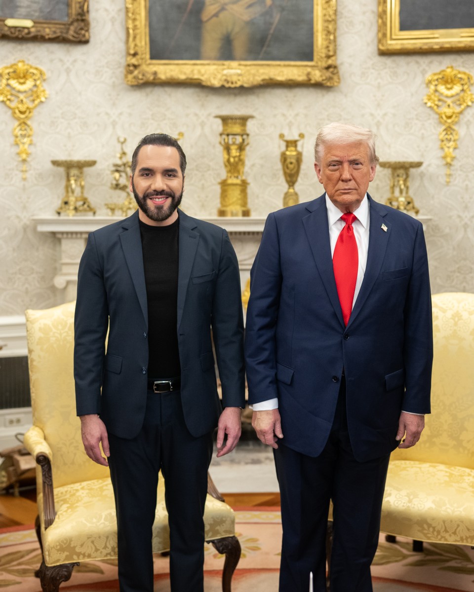 President Donald Trump hosts a bilateral meeting with President Nayib Bukele of El Salvador, Monday, April 14, 2025, in the Oval Office. (Official White House Photo by Daniel Torok)