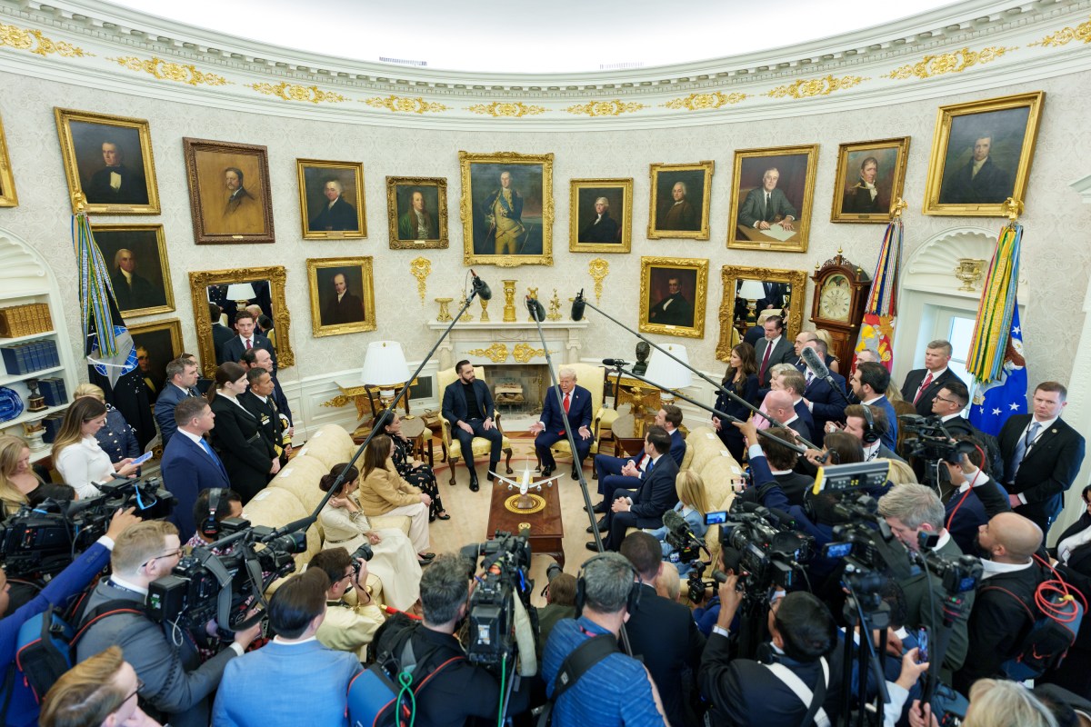 President Donald Trump hosts a bilateral meeting with President Nayib Bukele of El Salvador, Monday, April 14, 2025, in the Oval Office. (Official White House Photo by Abe McNatt)