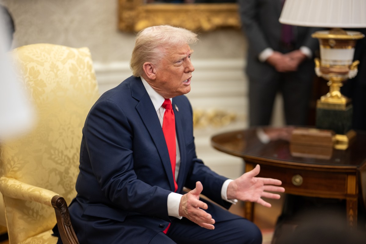 President Donald Trump hosts a bilateral meeting with President Nayib Bukele of El Salvador, Monday, April 14, 2025, in the Oval Office. (Official White House Photo by Daniel Torok)