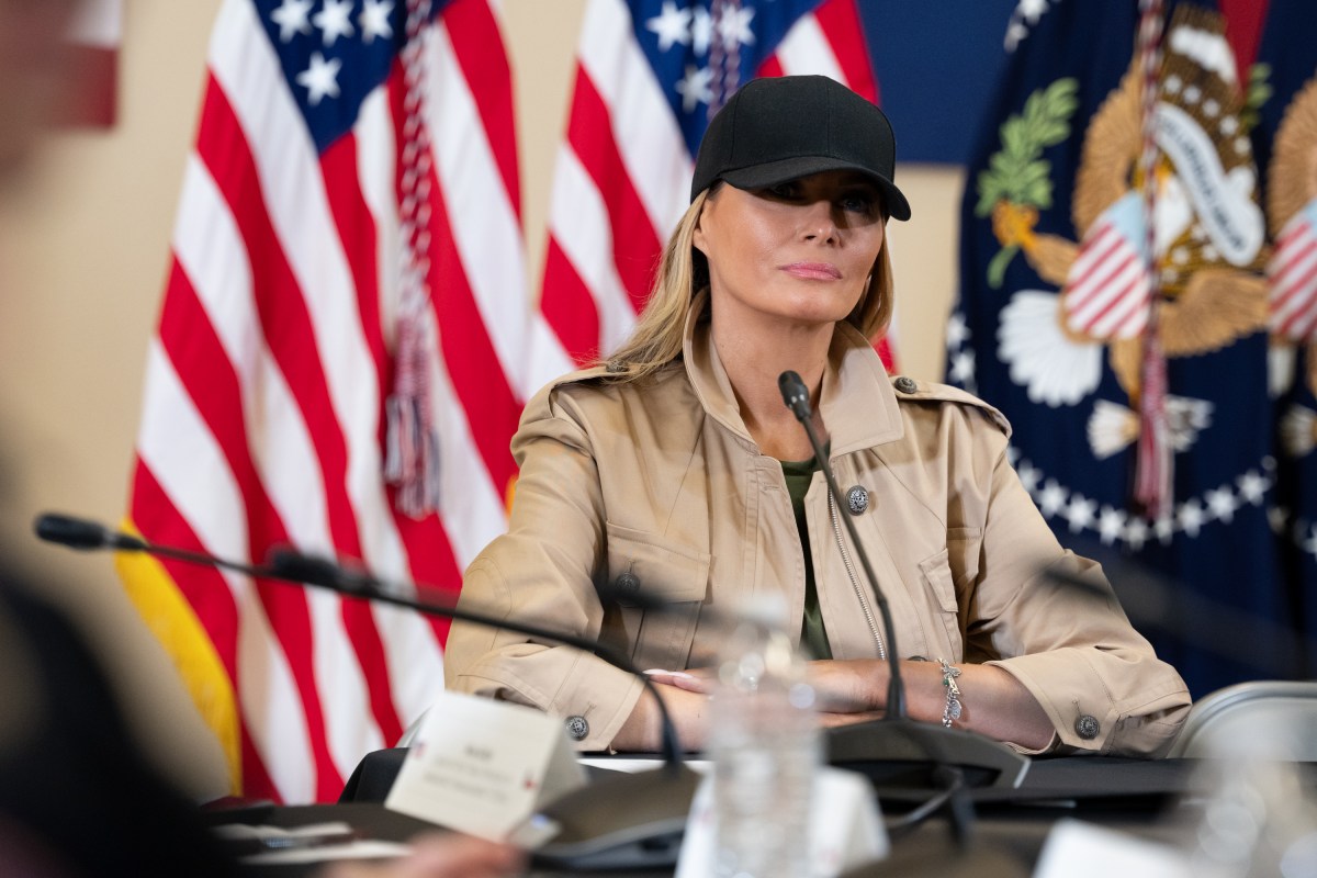 President Donald Trump and First Lady Melania Trump visit the areas impacted by recent deadly flooding, Friday, July 11, 2025, in Kerrville, Texas. (Official White House Photo by Andrea Hanks)