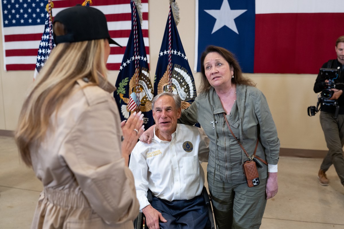 President Donald Trump and First Lady Melania Trump visit the areas impacted by recent deadly flooding, Friday, July 11, 2025, in Kerrville, Texas. (Official White House Photo by Andrea Hanks)