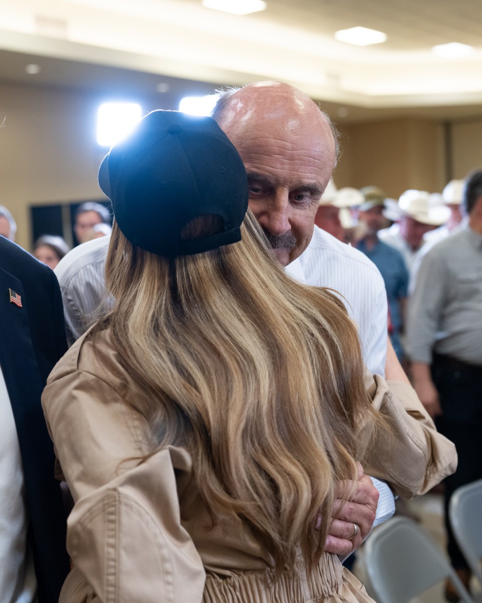 President Donald Trump and First Lady Melania Trump visit the areas impacted by recent deadly flooding, Friday, July 11, 2025, in Kerrville, Texas. (Official White House Photo by Andrea Hanks)
