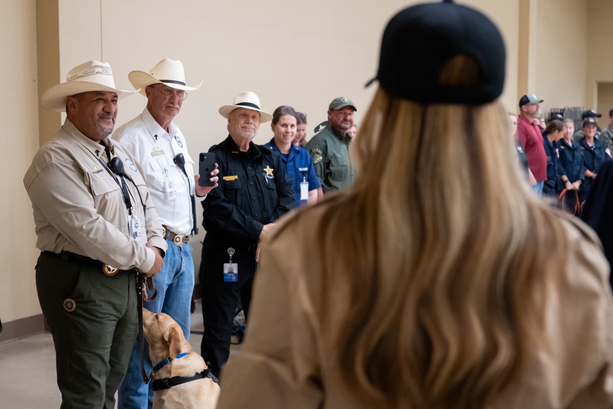 President Donald Trump and First Lady Melania Trump visit the areas impacted by recent deadly flooding, Friday, July 11, 2025, in Kerrville, Texas. (Official White House Photo by Andrea Hanks)
