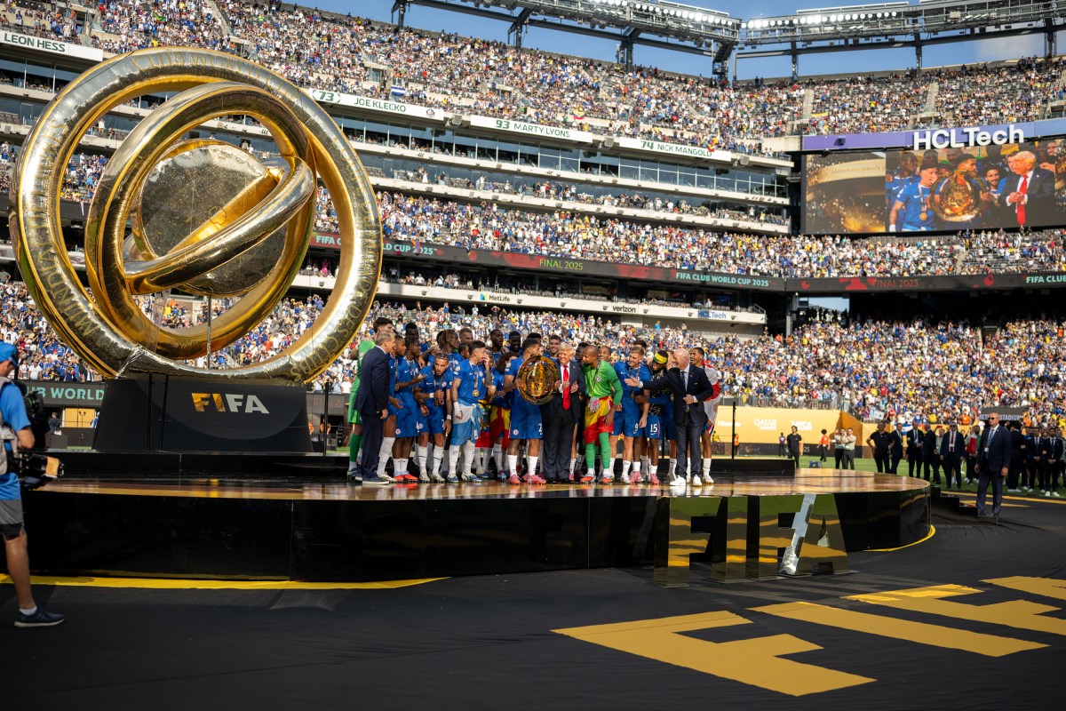 President Donald Trump and First Lady Melania Trump attend the FIFA World Cup Final soccer match between Chelsea Football Club and Paris Saint-Germain, Sunday, July 13, 2025, at MetLife Stadium in East Rutherford, New Jersey. (Official White House Photo by Daniel Torok)