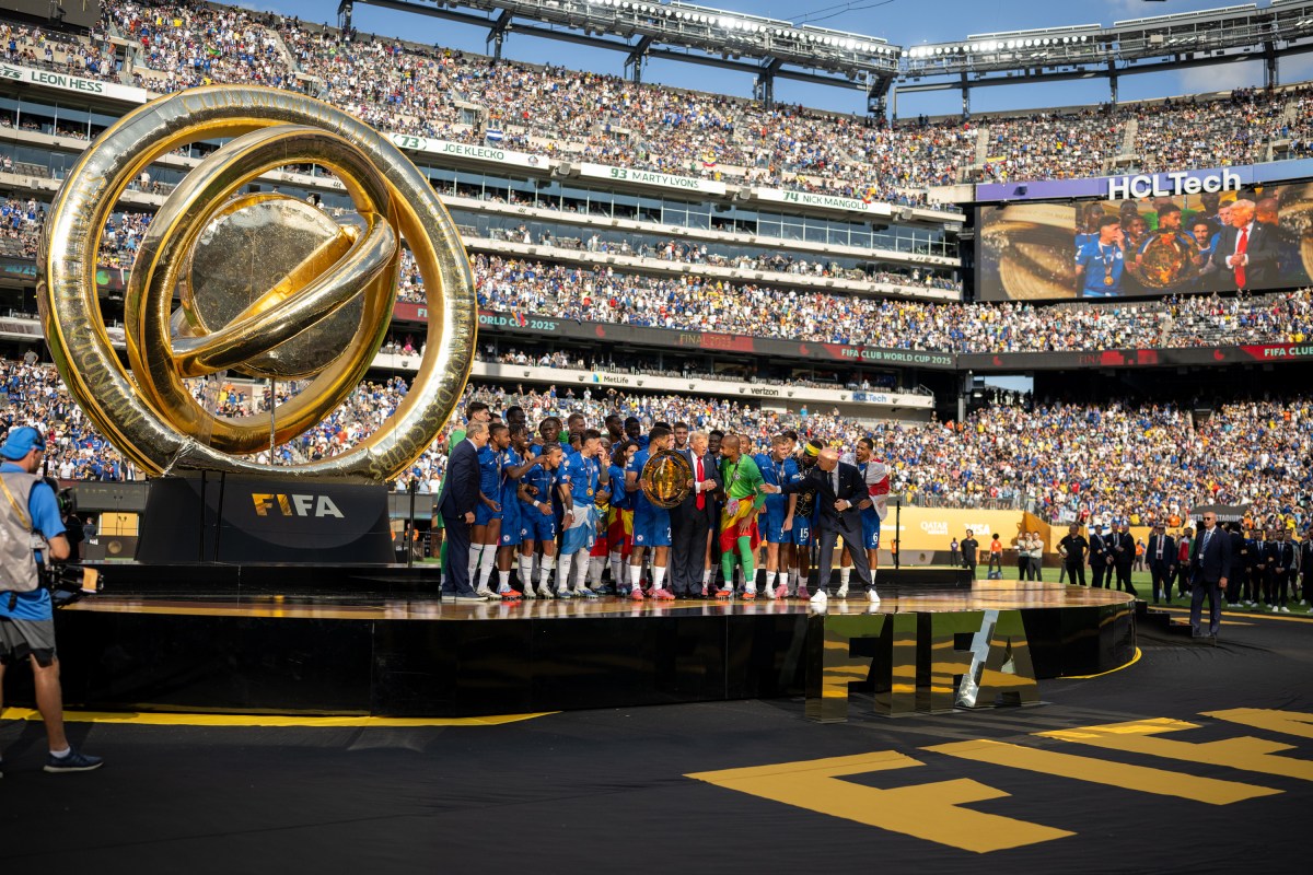 President Donald Trump and First Lady Melania Trump attend the FIFA World Cup Final soccer match between Chelsea Football Club and Paris Saint-Germain, Sunday, July 13, 2025, at MetLife Stadium in East Rutherford, New Jersey. (Official White House Photo by Daniel Torok)
