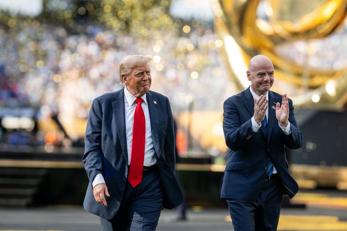 President Donald Trump and First Lady Melania Trump attend the FIFA World Cup Final soccer match between Chelsea Football Club and Paris Saint-Germain, Sunday, July 13, 2025, at MetLife Stadium in East Rutherford, New Jersey. (Official White House Photo by Daniel Torok)
