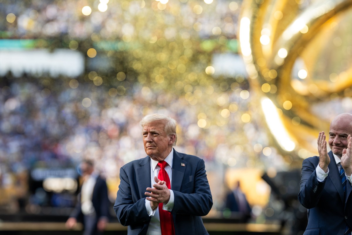 President Donald Trump and First Lady Melania Trump attend the FIFA World Cup Final soccer match between Chelsea Football Club and Paris Saint-Germain, Sunday, July 13, 2025, at MetLife Stadium in East Rutherford, New Jersey. (Official White House Photo by Daniel Torok)