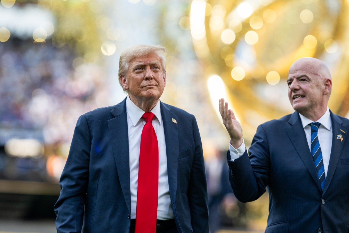 President Donald Trump and First Lady Melania Trump attend the FIFA World Cup Final soccer match between Chelsea Football Club and Paris Saint-Germain, Sunday, July 13, 2025, at MetLife Stadium in East Rutherford, New Jersey. (Official White House Photo by Daniel Torok)
