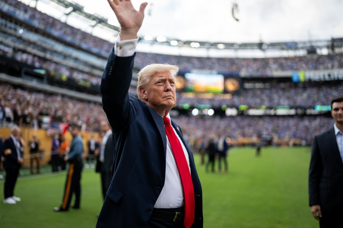 President Donald Trump and First Lady Melania Trump attend the FIFA World Cup Final soccer match between Chelsea Football Club and Paris Saint-Germain, Sunday, July 13, 2025, at MetLife Stadium in East Rutherford, New Jersey. (Official White House Photo by Daniel Torok)