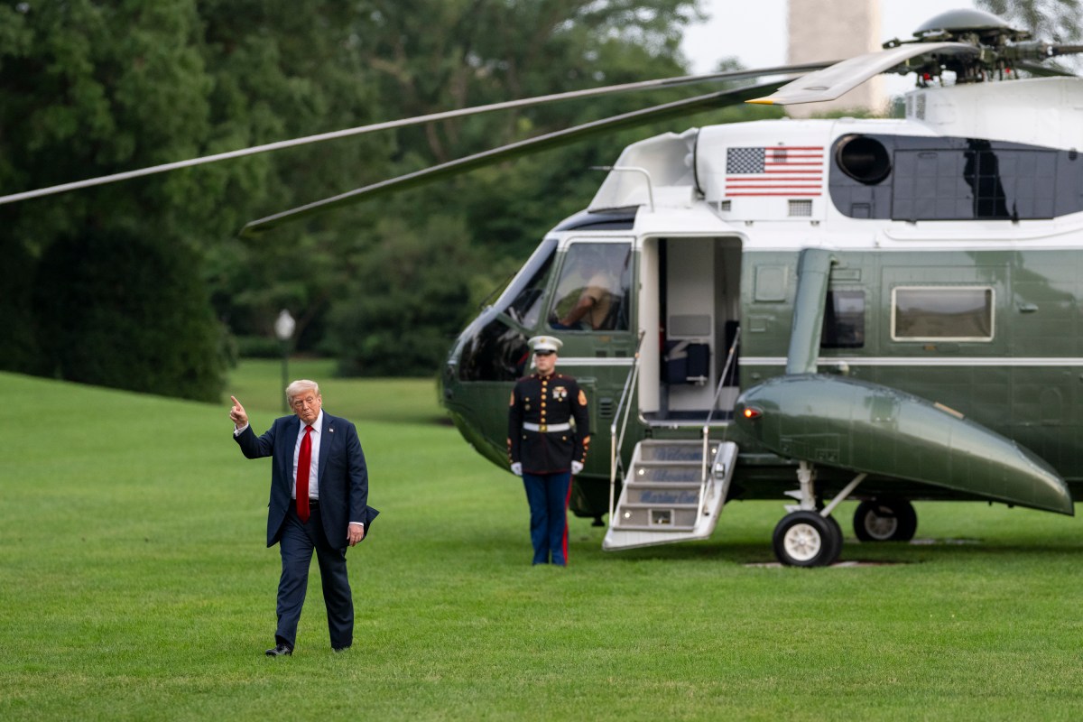 President Donald Trump arrives on the South Lawn on Sunday, July 13th, 2025. (Official White House Photo by Harrison Koeppel)