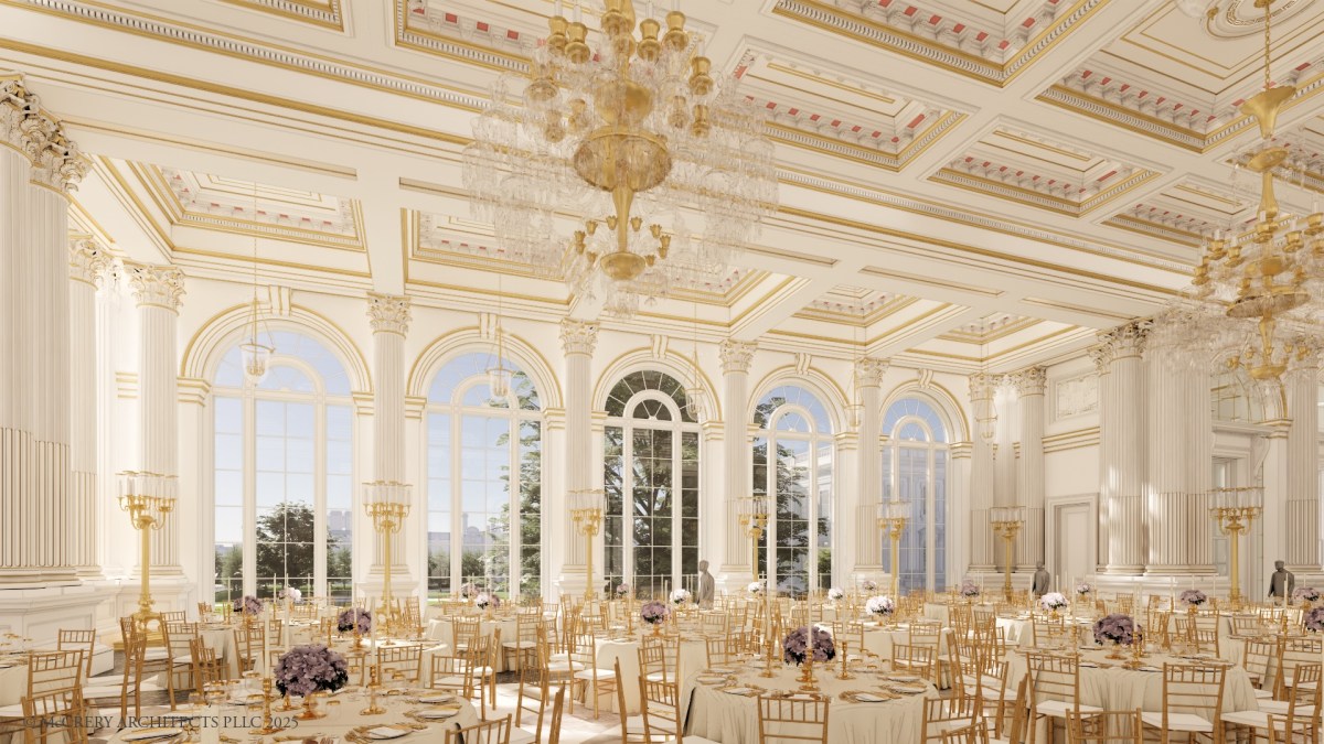 White House State Ballroom - Interior View Looking West