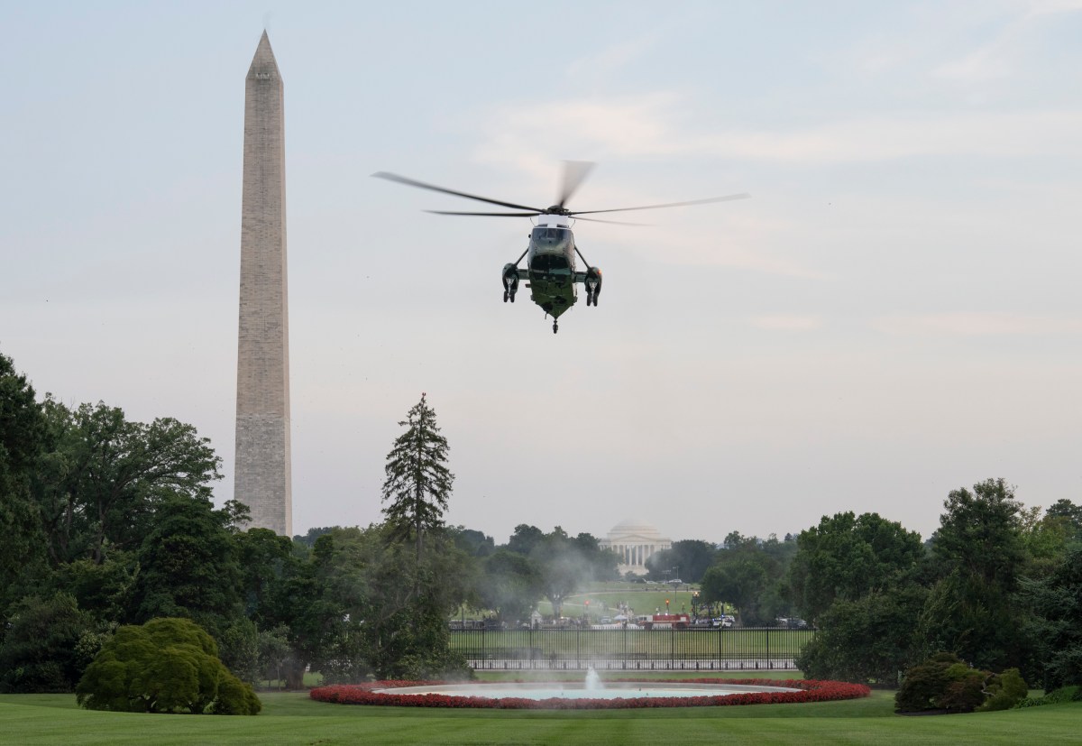 President Donald Trump arrives on Marine One on the South Lawn of the White House, Tuesday, July 29, 2025, after a trip to Scotland. (Official White House Photo by Molly Riley)