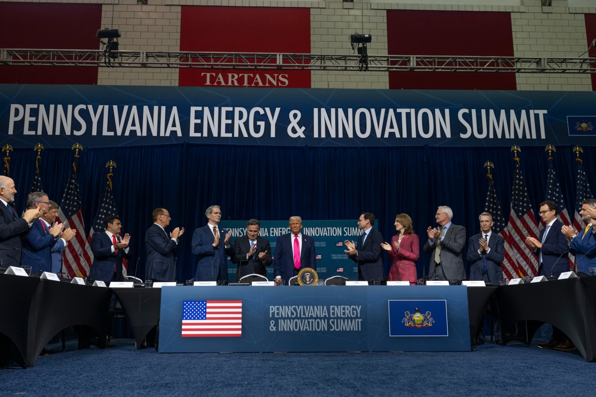 President Donald Trump participates in the Inaugural Pennsylvania Energy and Innovation Summit at Cohon University Center at Carnegie Mellon University, Tuesday, July 15, 2025, in Pittsburgh, Pennsylvania.  (Official White House Photo by Molly Riley)