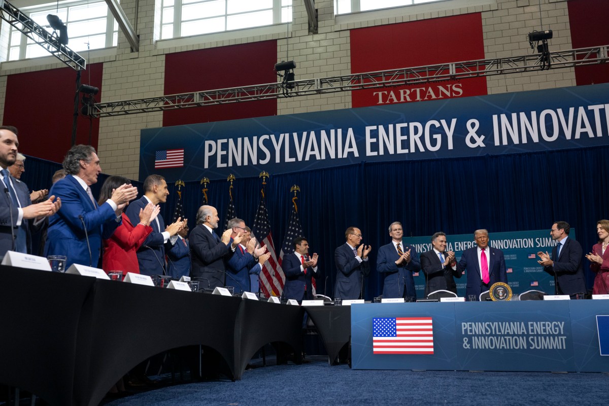 President Donald Trump participates in the Inaugural Pennsylvania Energy and Innovation Summit at Cohon University Center at Carnegie Mellon University, Tuesday, July 15, 2025, in Pittsburgh, Pennsylvania.  (Official White House Photo by Molly Riley)