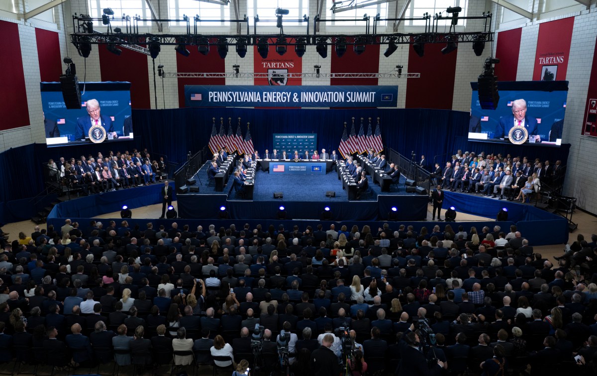 President Donald Trump participates in the Inaugural Pennsylvania Energy and Innovation Summit at Cohon University Center at Carnegie Mellon University, Tuesday, July 15, 2025, in Pittsburgh, Pennsylvania.  (Official White House Photo by Molly Riley)