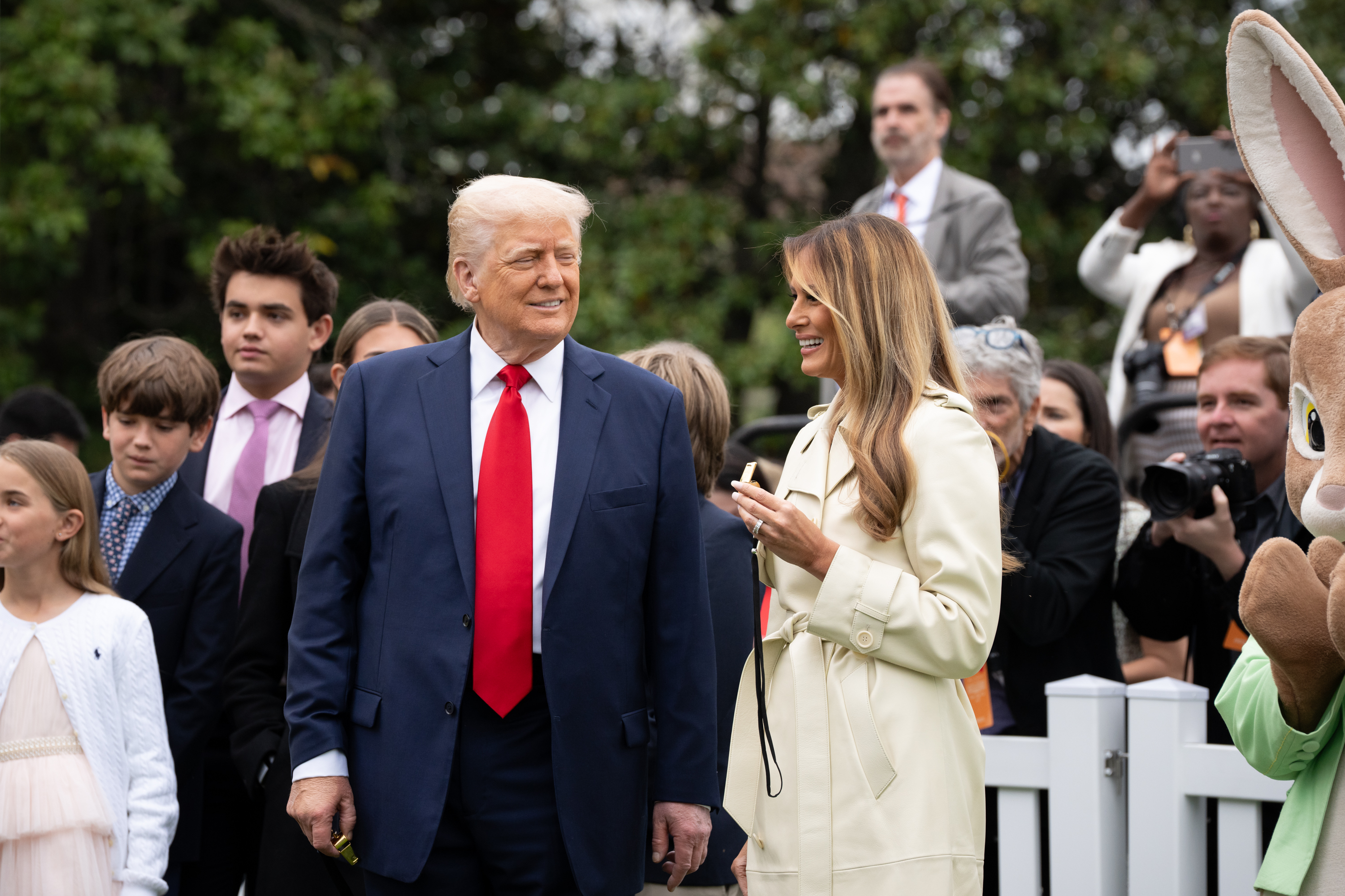 FLOTUS Melania Trump participates in the annual White House Easter Egg
