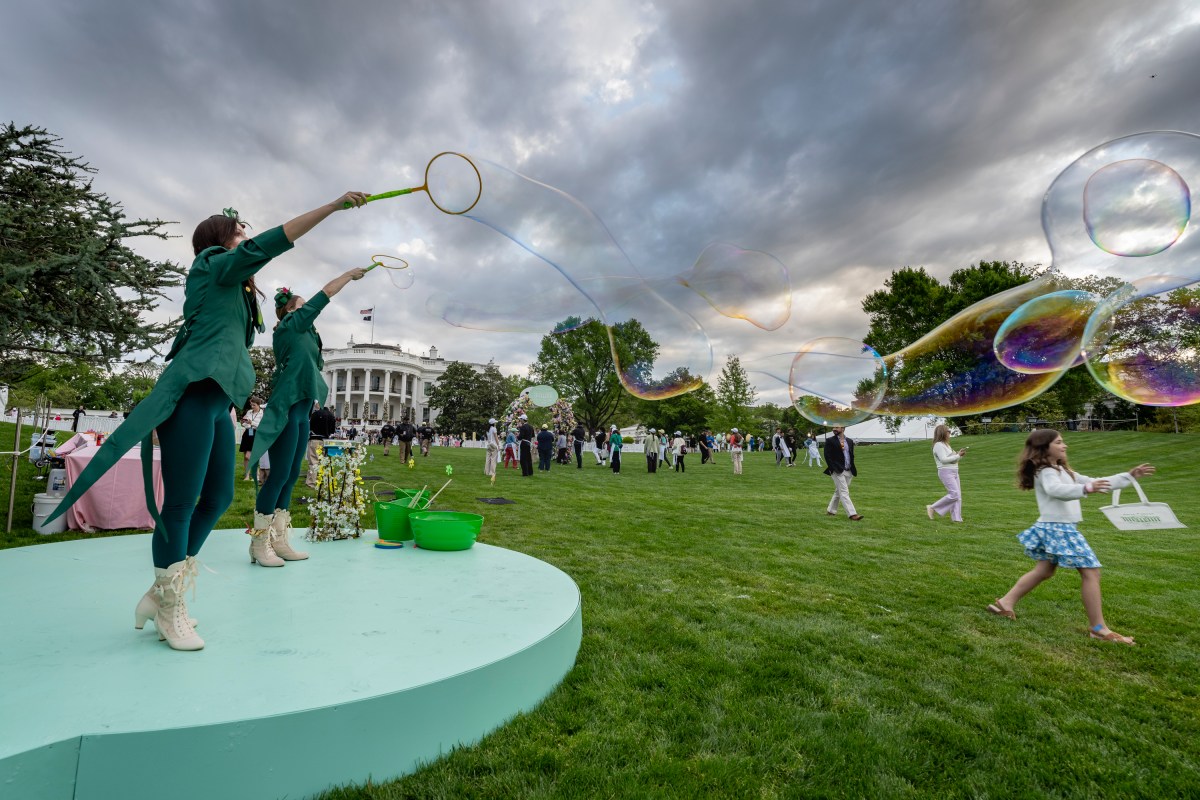 Guests participate in activities at the annual White House Easter Egg Roll, Monday, April 21, 2025, on the South Lawn of the White House.(Official White House Photo by Carlos Fyfe)