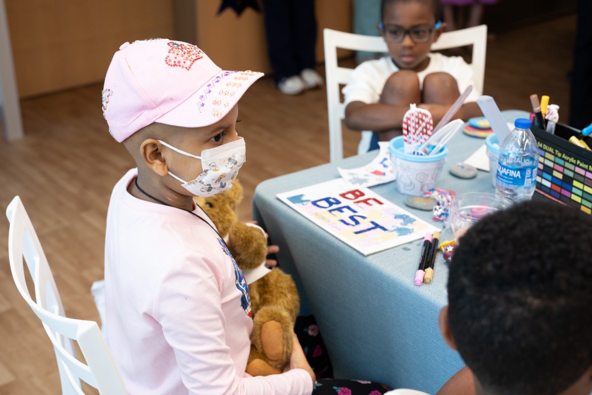 First Lady Melania Trump participates in a 4th of July arts and crafts activity with young patients at Children’s National Hospital in Washington, D.C., Thursday, July 3, 2025.(Official White House Photo by Andrea Hanks)