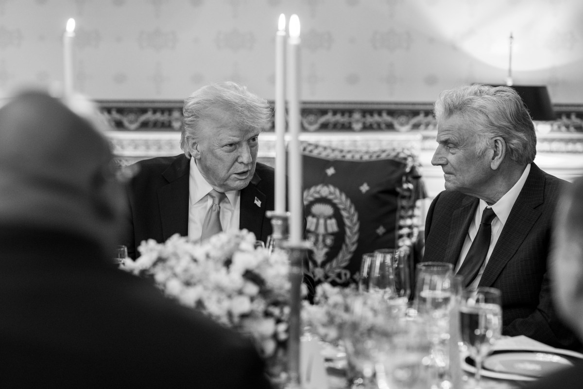 President Donald Trump participates in an Easter prayer service and dinner, Wednesday, April 16, 2025, in the Blue Room of the White House. (Official White House Photo by Joyce N. Boghosian)