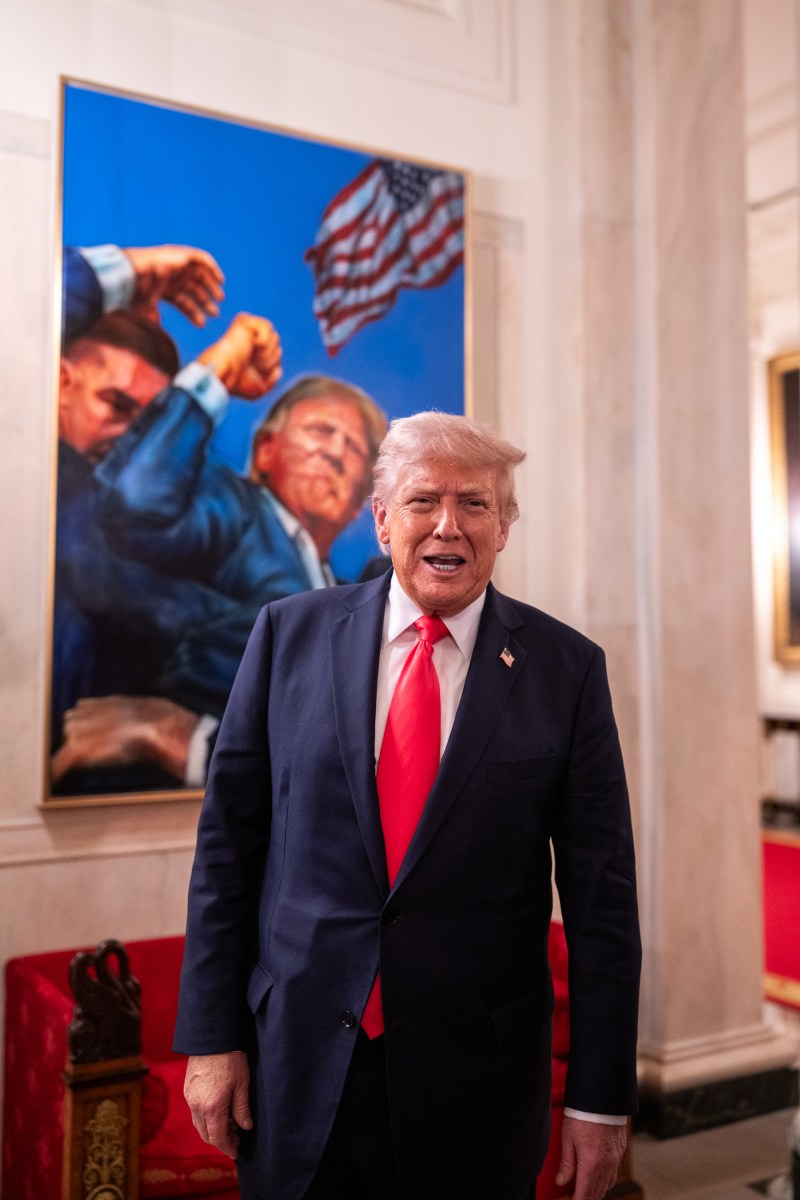 President Donald Trump participates in an Easter prayer service and dinner, Wednesday, April 16, 2025, in the Blue Room of the White House. (Official White House Photo by Joyce N. Boghosian)