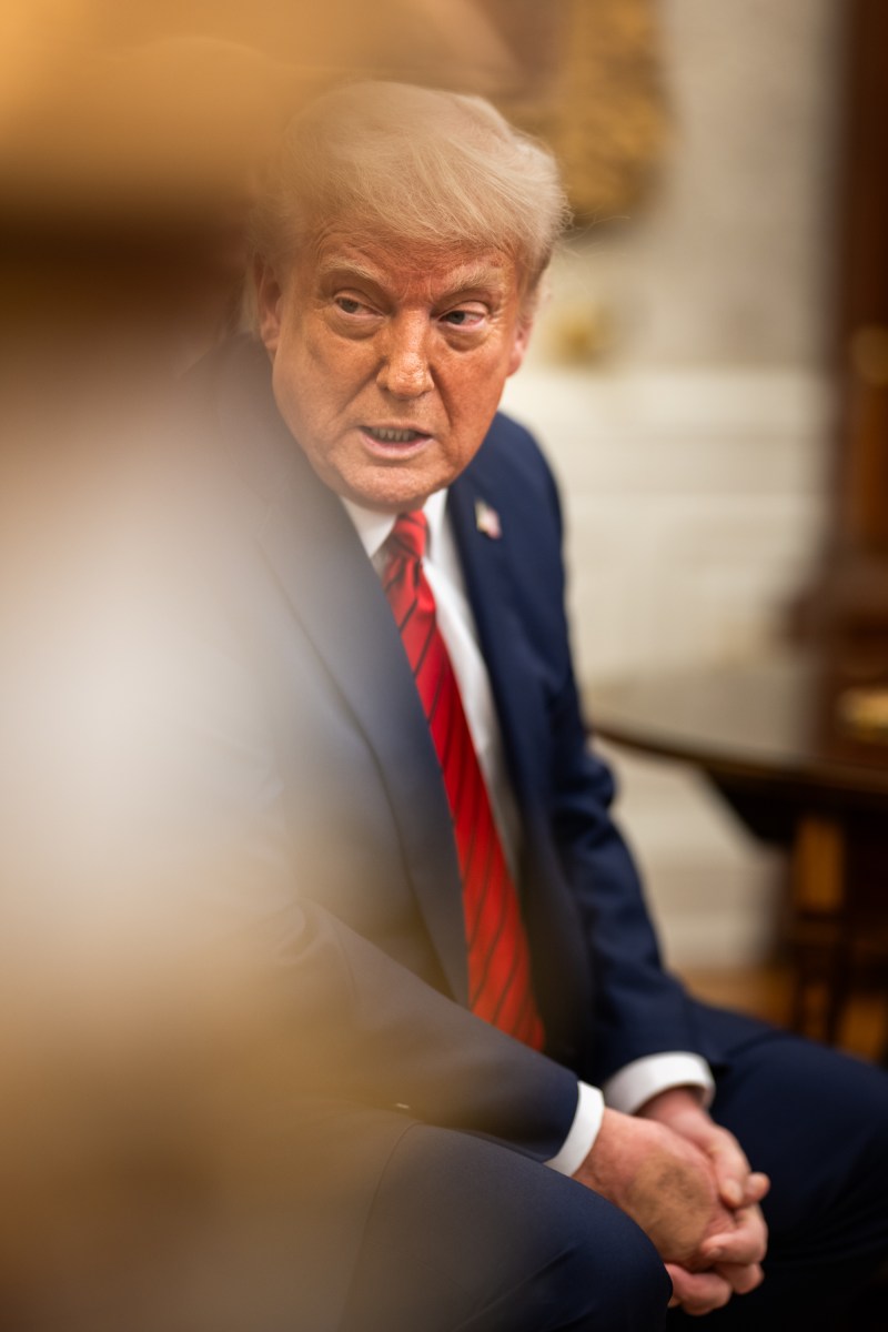 President Donald Trump holds a bilateral meeting with Prime Minister Giorgia Meloni of Italy, Thursday, April 17, 2025, in the Oval Office. (Official White House Photo by Daniel Torok)
