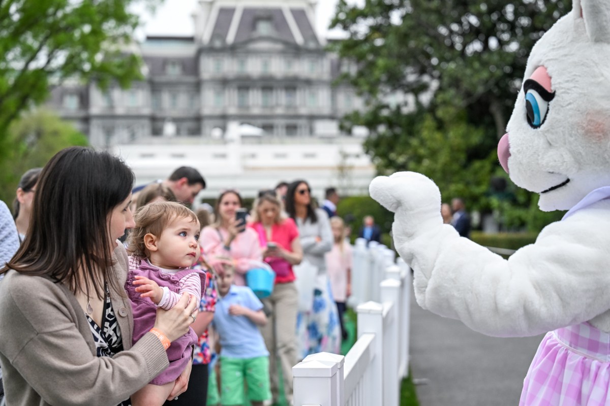 President Donald Trump and First Lady Melania Trump arrive to the South Lawn to participate in the annual White House Easter Egg Roll, Monday, April 21, 2025. (Official White House Photo by Joyce N. Boghosian)
