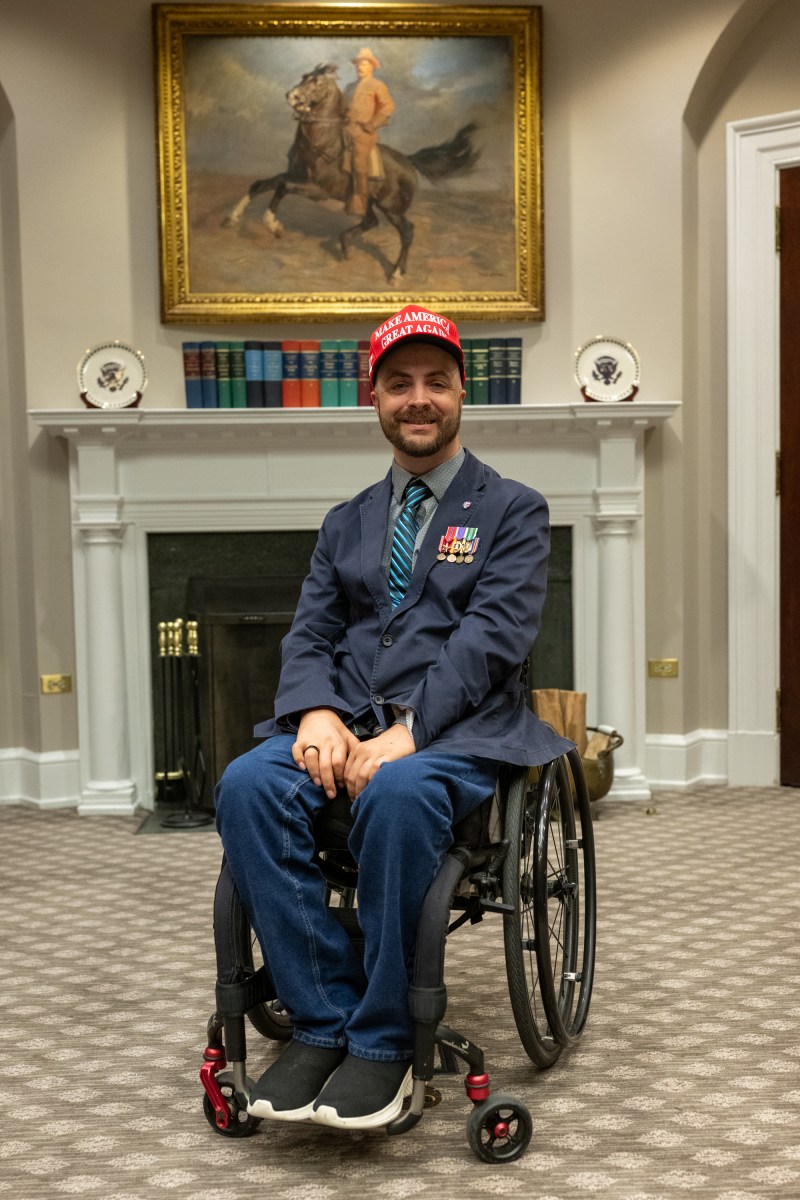 President Donald Trump signs executive orders alongside Secretary of Education Linda McMahon and wounded warriors in the Oval Office, Wednesday, April 23, 2025. (Official White House Photo by Molly Riley)