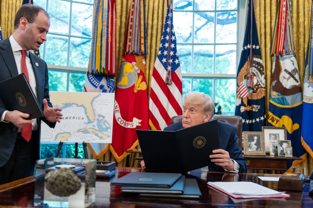 President Donald Trump signs Executive Orders in the Oval Office, Thursday, April 24, 2025. (Official White House Photo by Abe McNatt)