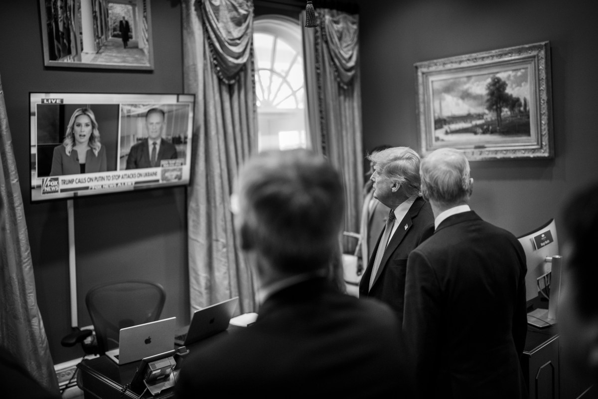 President Donald Trump poses for a photo with Prime Minister Gahr Store of Norway, Thursday, April 24, 2025, in the Oval Office. (Official White House Photo by Daniel Torok)