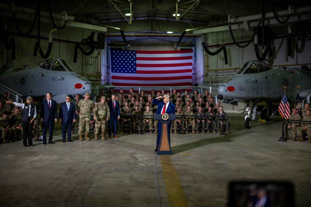 President Donald Trump delivers a speech at Selfridge Air National Guard Base in Harrison Township, Michigan, Tuesday, April 29, 2025.(Official White House Photo by Daniel Torok)