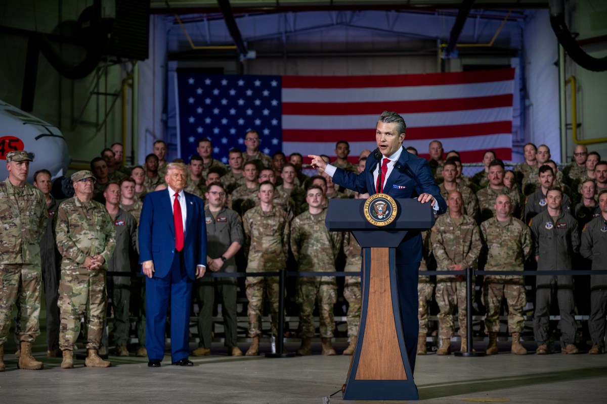 President Donald Trump greets base leadership and speaks at Selfridge Air National Guard Base in Harrison Township, Michigan, Tuesday, April 29, 2025. (Official White House Photo by Molly Riley)