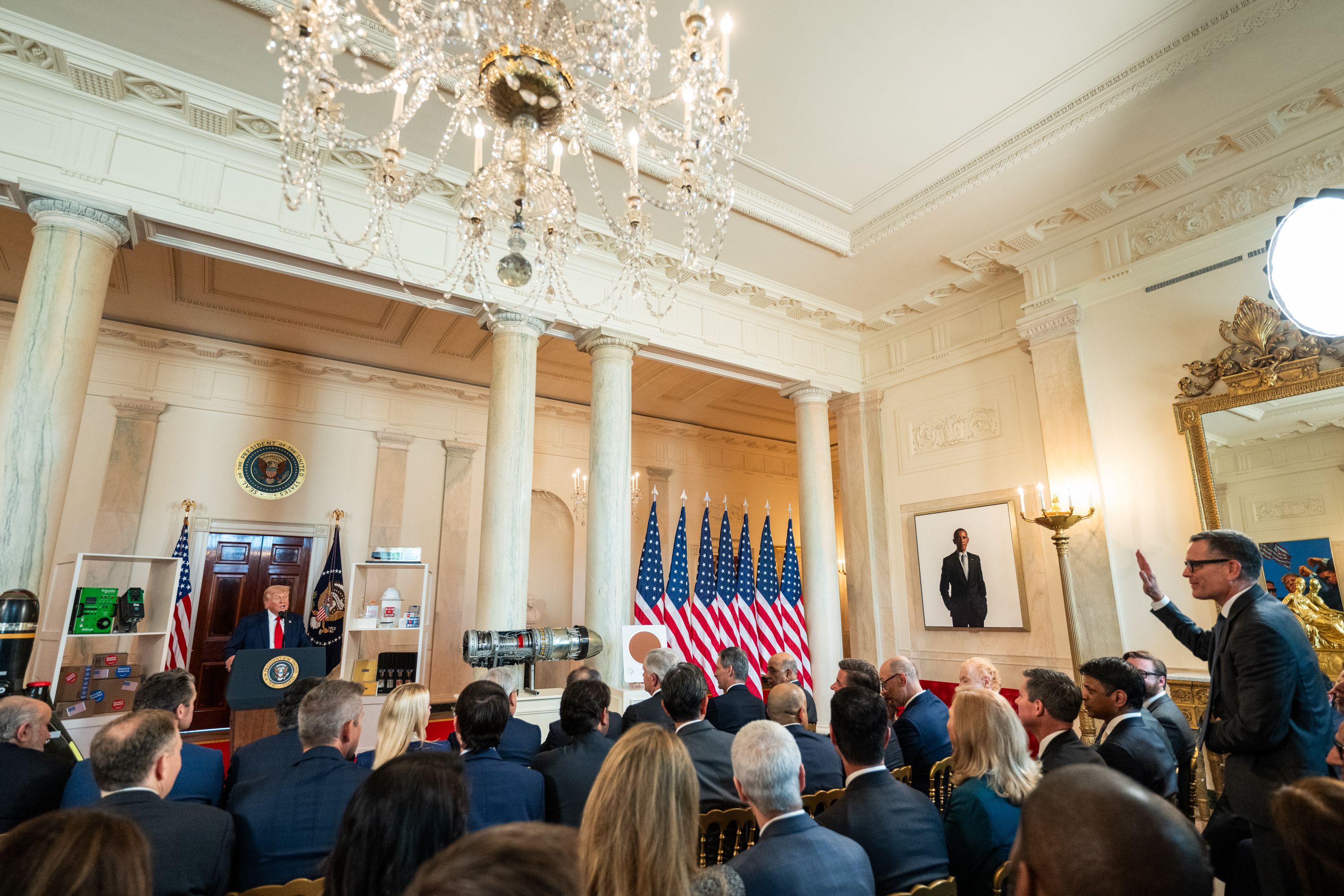 President Donald Trump delivers remarks on Investing in America