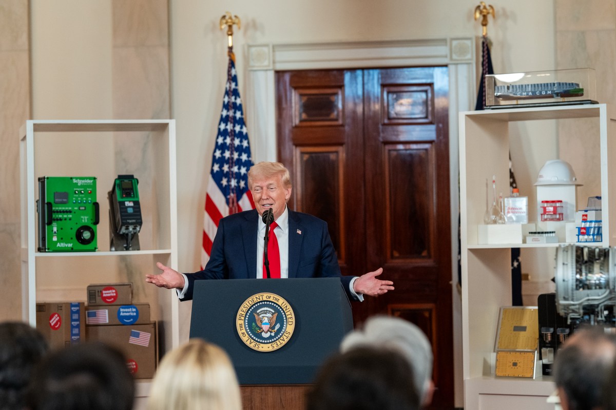 President Donald Trump delivers remarks on “Investing in America”, Wednesday, April 30, 2025, in the Cross Hall of the White House. (Official White House Photo by Joyce N. Boghosian)