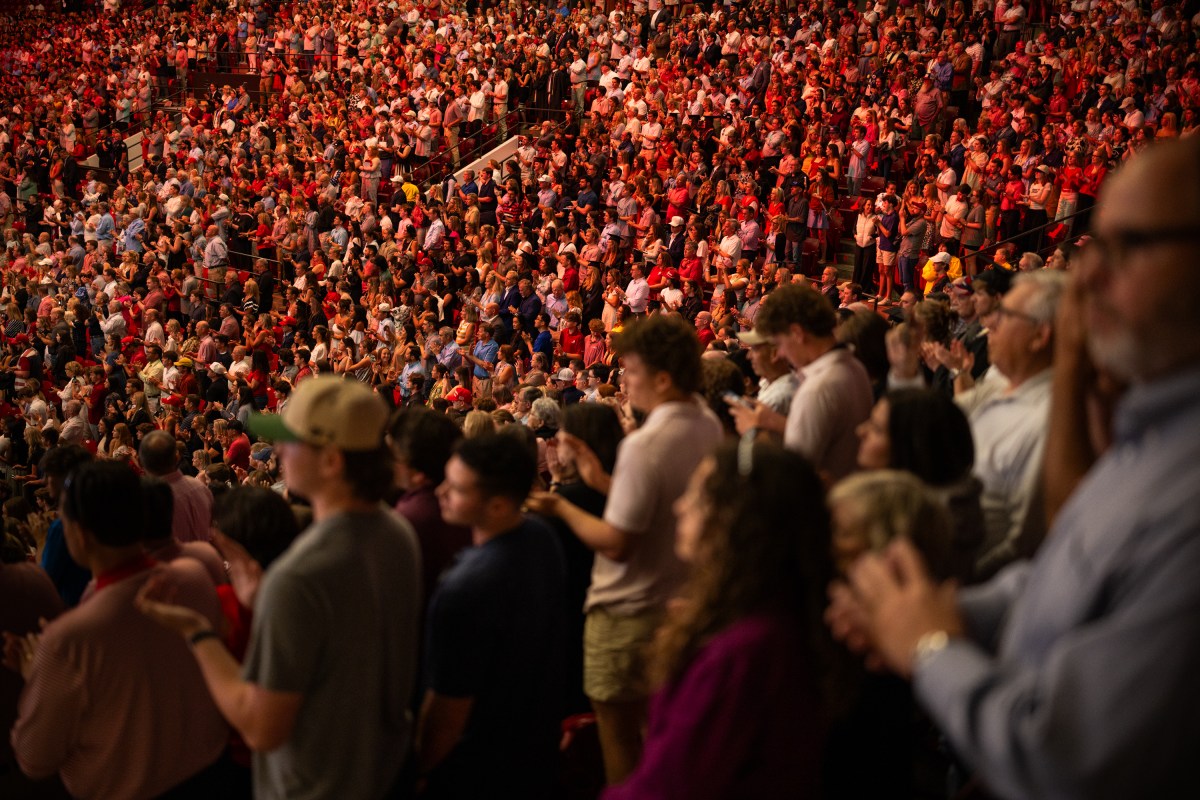 President Donald Trump delivers the Commencement address at the graduation ceremony for the University of Alabama, Thursday, May 1, 2025, at Coleman Coliseum in Tuscaloosa, Alabama. (Official White House Photo by Daniel Torok)