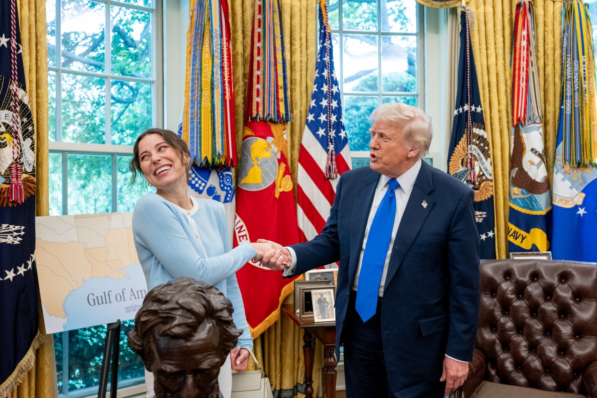 President Donald Trump meets with Ksenia Karelina, American ballerina freed from a Russian prison, Monday, May 5, 2025. (Official White House Photo by Joyce N. Boghosian)