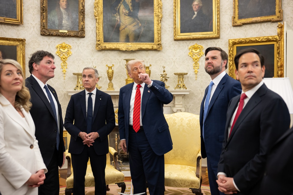 President Donald Trump meets with Canadian Prime Minister Mark Carney, Tuesday, May 6, 2025, in the Oval Office. (Official White House Photo by Daniel Torok)