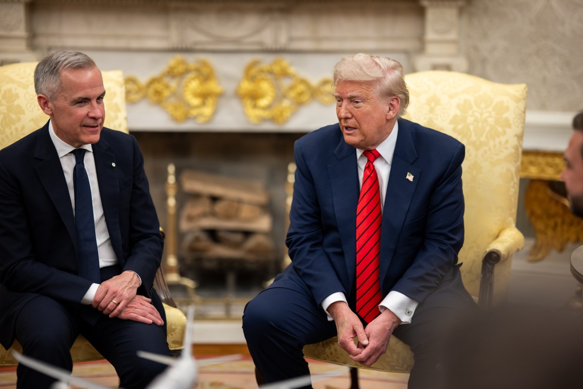 President Donald Trump meets with Canadian Prime Minister Mark Carney, Tuesday, May 6, 2025, in the Oval Office. (Official White House Photo by Daniel Torok)