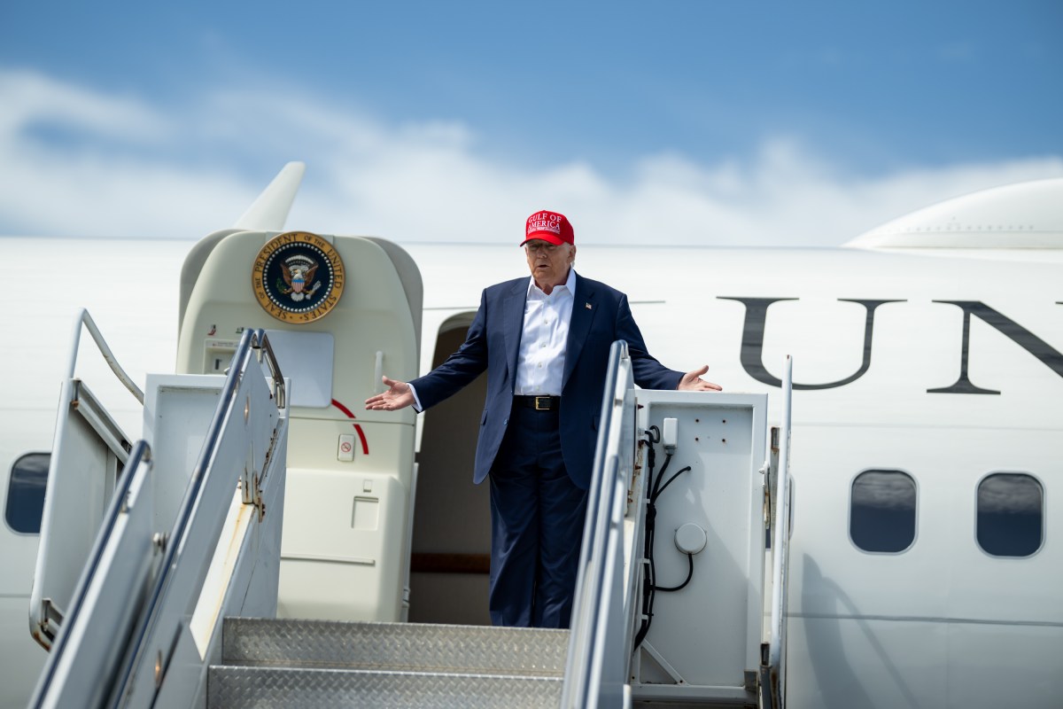 President Donald Trump disembarks Air Force One at Dade-Collier Training and Transition Airport in Ochopee, Florida, Tuesday, July 1, 2025. (Official White House Photo by Daniel Torok)