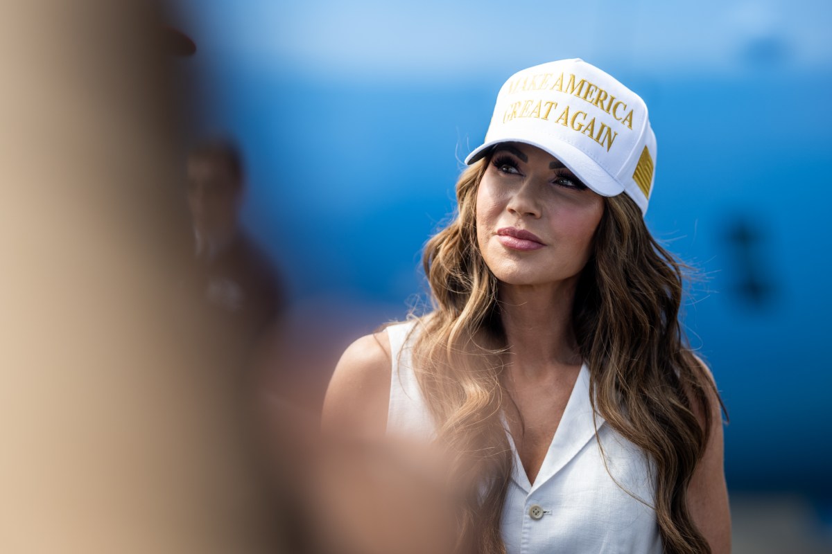 Secretary of Homeland Security Kristi Noem looks on as President Donald Trump greets Florida Governor Ron DeSantis (R) at Dade-Collier Training and Transition Airport in Ochopee, Florida, Tuesday, July 1, 2025. (Official White House Photo by Daniel Torok)